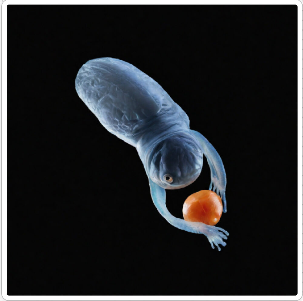 Image d'une bestiole qui a évoluée dans le projet artistique de paléonthologie propective, du sculpteur français et artiste numérique Fred Naud