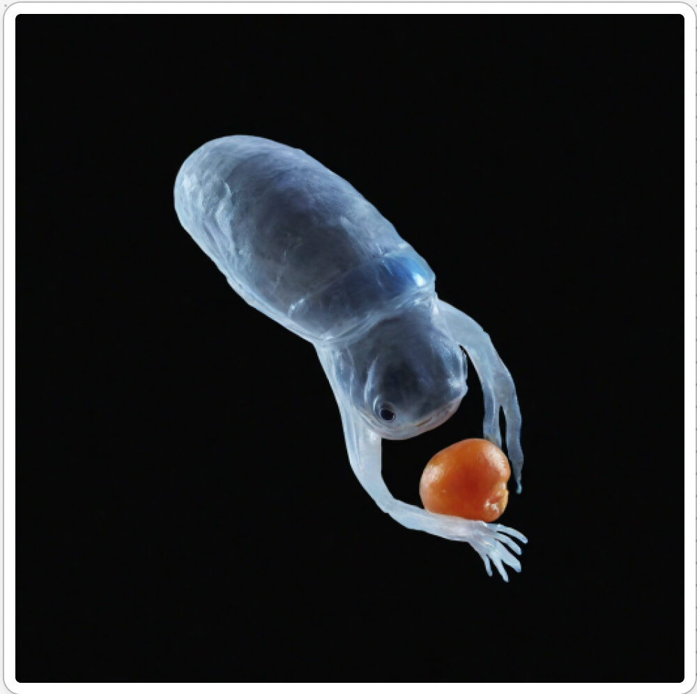 Image d'une bestiole qui a évoluée dans le projet artistique de paléonthologie propective, du sculpteur français et artiste numérique Fred Naud