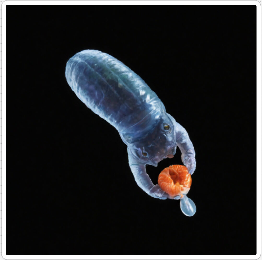 Image d'une bestiole qui a évoluée dans le projet artistique de paléonthologie propective, du sculpteur français et artiste numérique Fred Naud