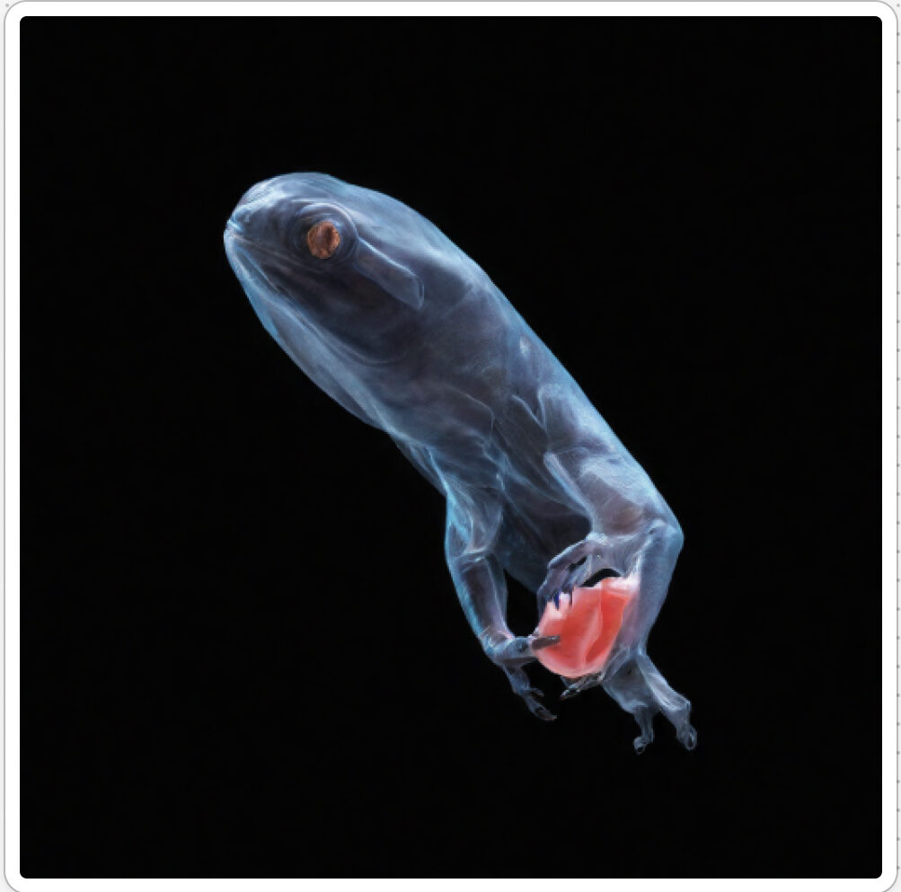 Image d'une bestiole qui a évoluée dans le projet artistique de paléonthologie propective, du sculpteur français et artiste numérique Fred Naud