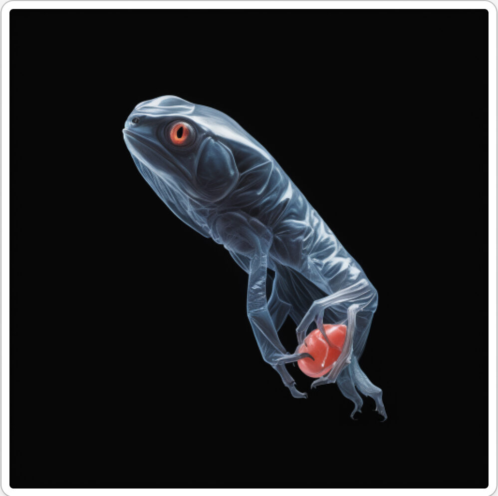Image d'une bestiole qui a évoluée dans le projet artistique de paléonthologie propective, du sculpteur français et artiste numérique Fred Naud