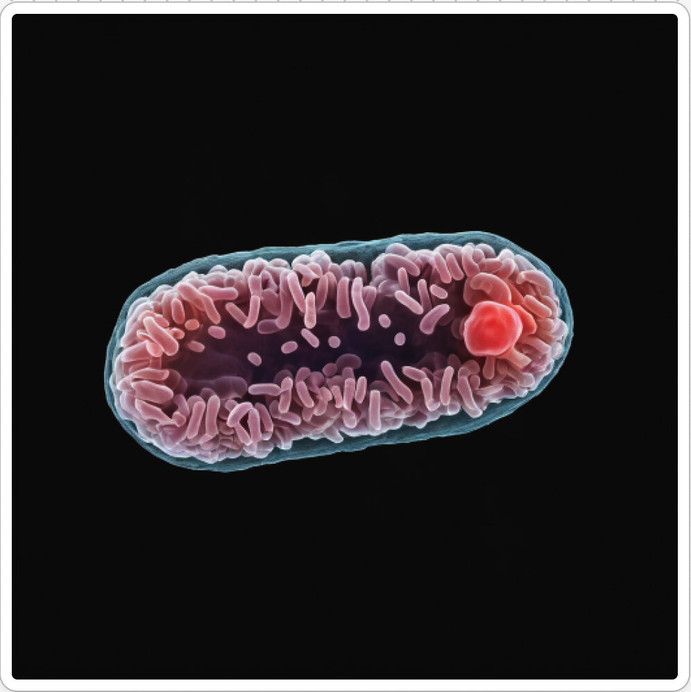 Image d'une bactérie isolée dans le projet artistique de paléonthologie propective, du sculpteur français et artiste numérique Fred Naud