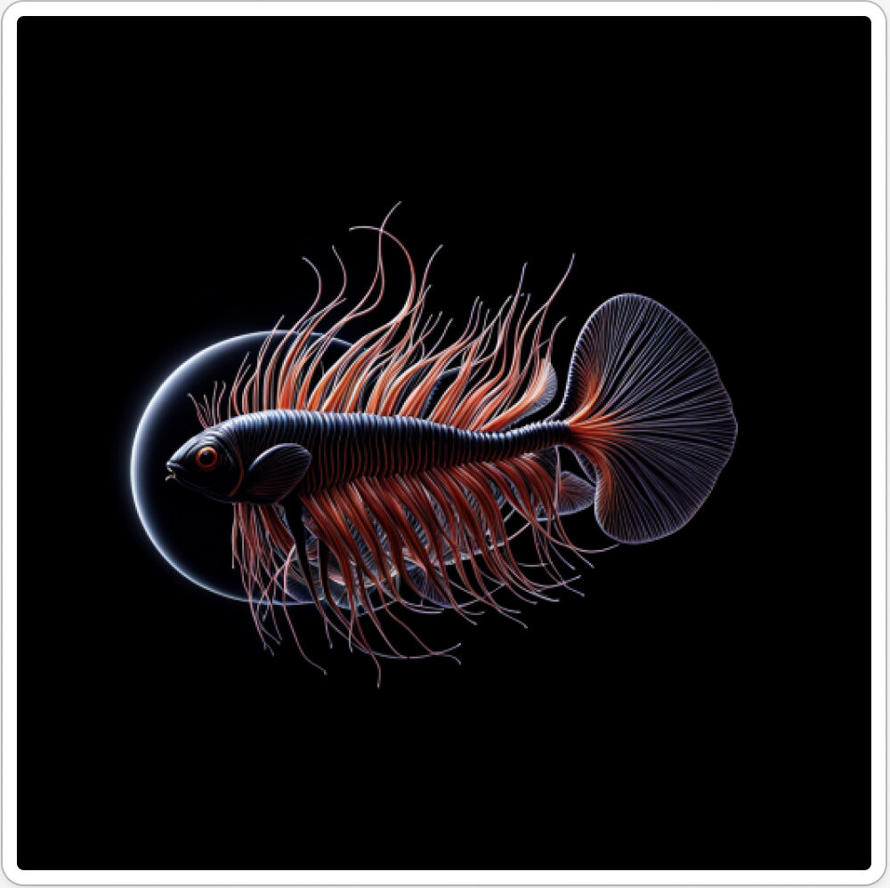 Image d'une bactérie isolée dans le projet artistique de paléonthologie propective, du sculpteur français et artiste numérique Fred Naud
