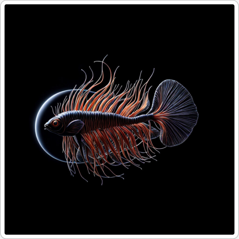 Image d'une bactérie isolée dans le projet artistique de paléonthologie propective, du sculpteur français et artiste numérique Fred Naud