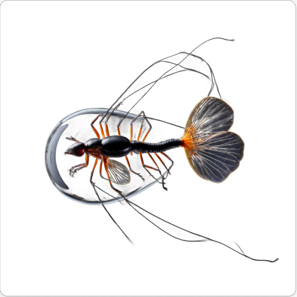 Image d'une bactérie isolée dans le projet artistique de paléonthologie propective, du sculpteur français et artiste numérique Fred Naud