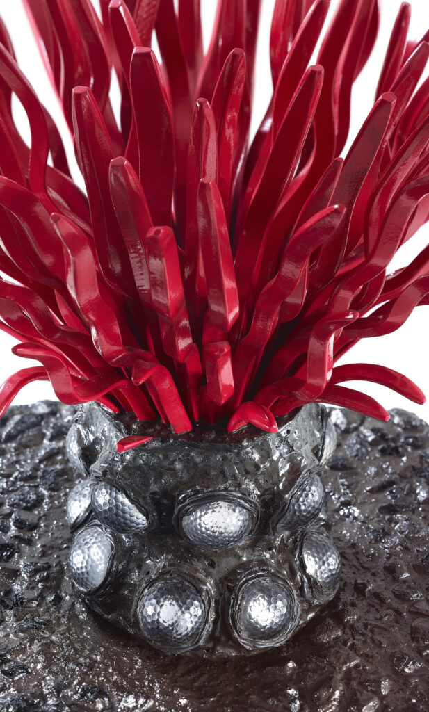 Photo détail d'une sculpture réalisée par l'artiste françias Frédéric Naud