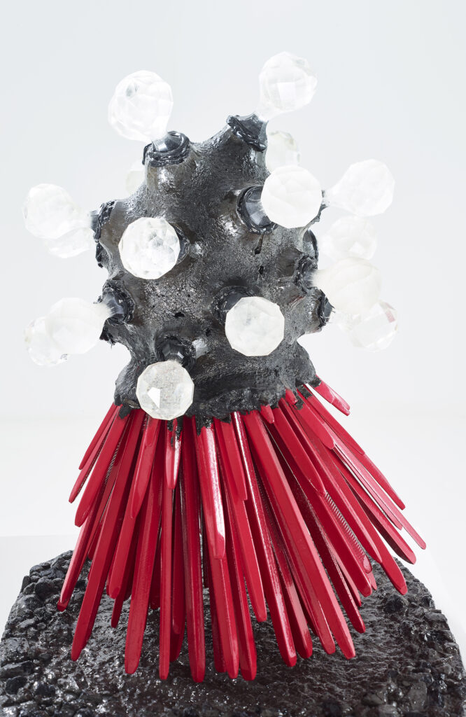 Prise de vue photographique en studio d'un détail de la sculpture de Fred Naud, artiste Fraçais contemporain