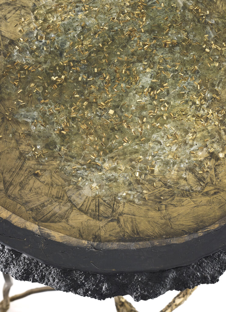 Vue du dessus de l'oeuvre de Fred Naud, sculpteur français contemporain