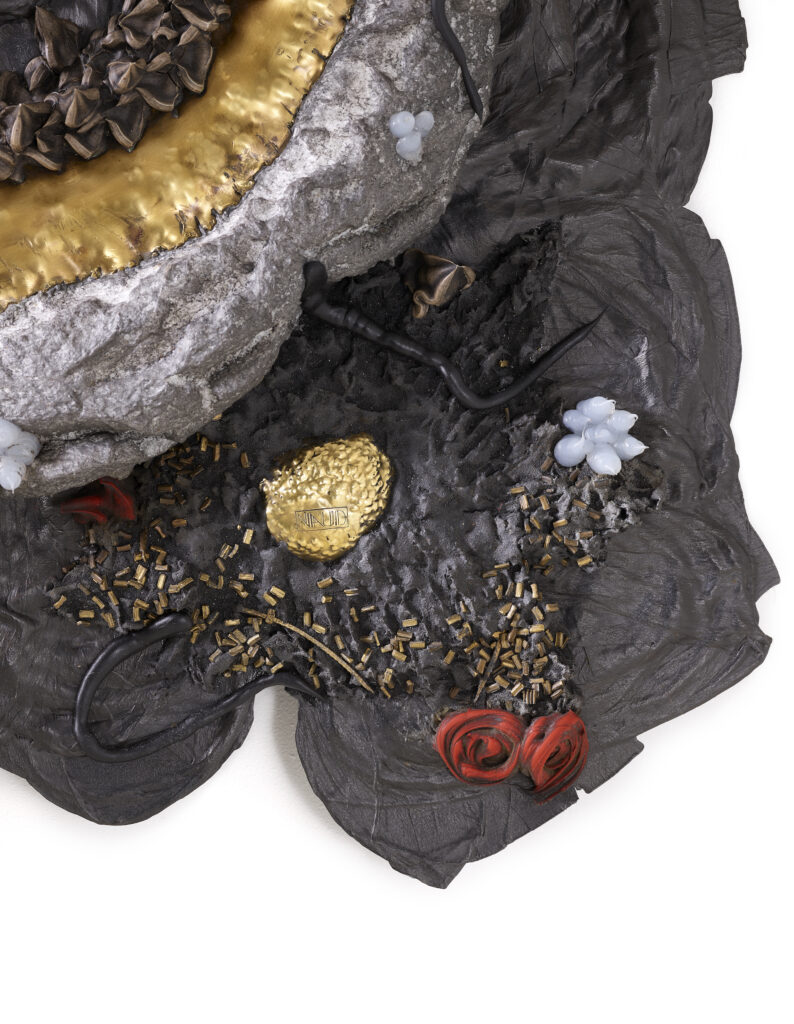 Photo de la signature de l'oeuvre murale réalisée par l'artiste contemporain Frédéric Naud