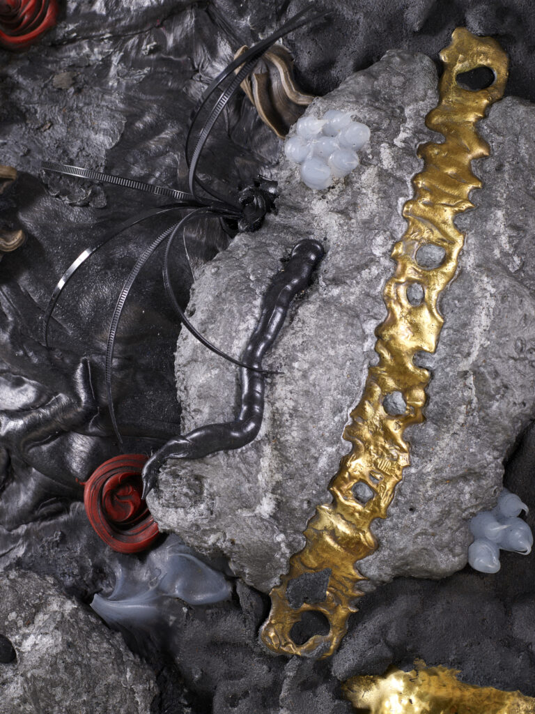 Photo d'un détail de l'oeuvre murale réalisée par l'artiste contemporain Frédéric Naud