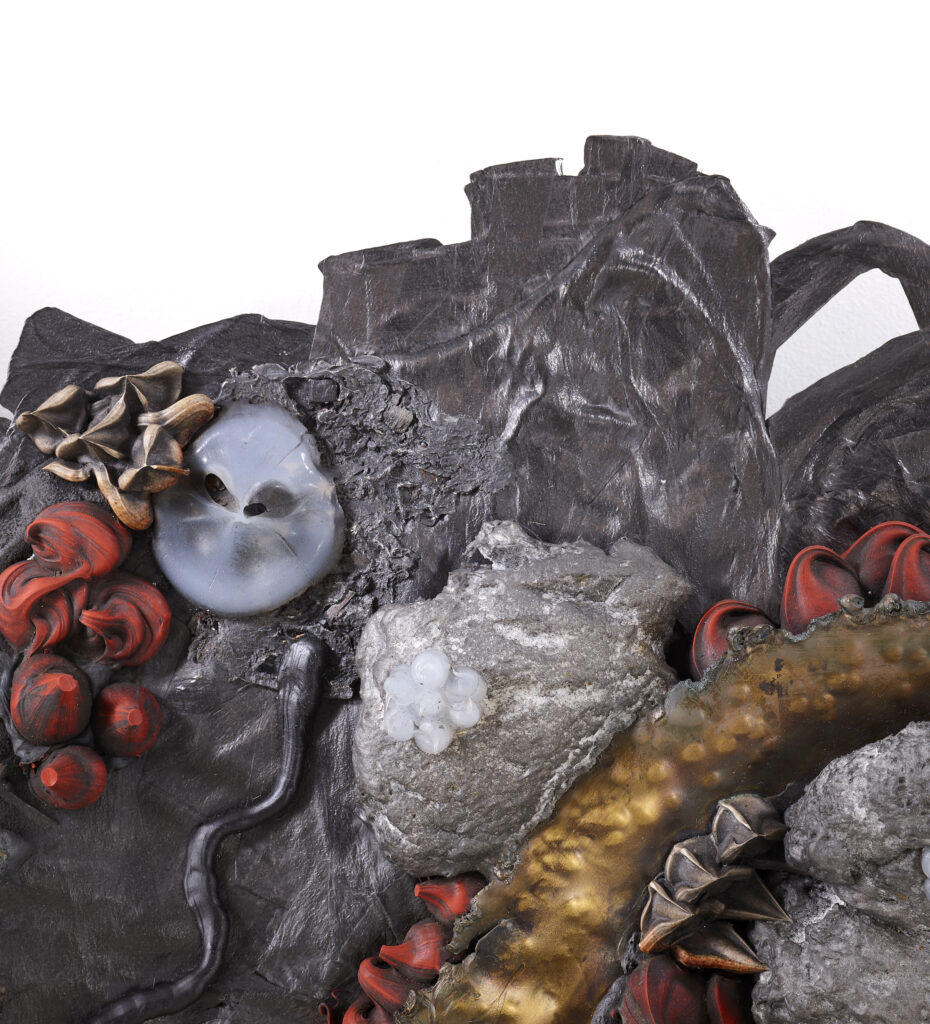 Photo d'un bord de l'oeuvre murale réalisée par l'artiste contemporain Frédéric Naud