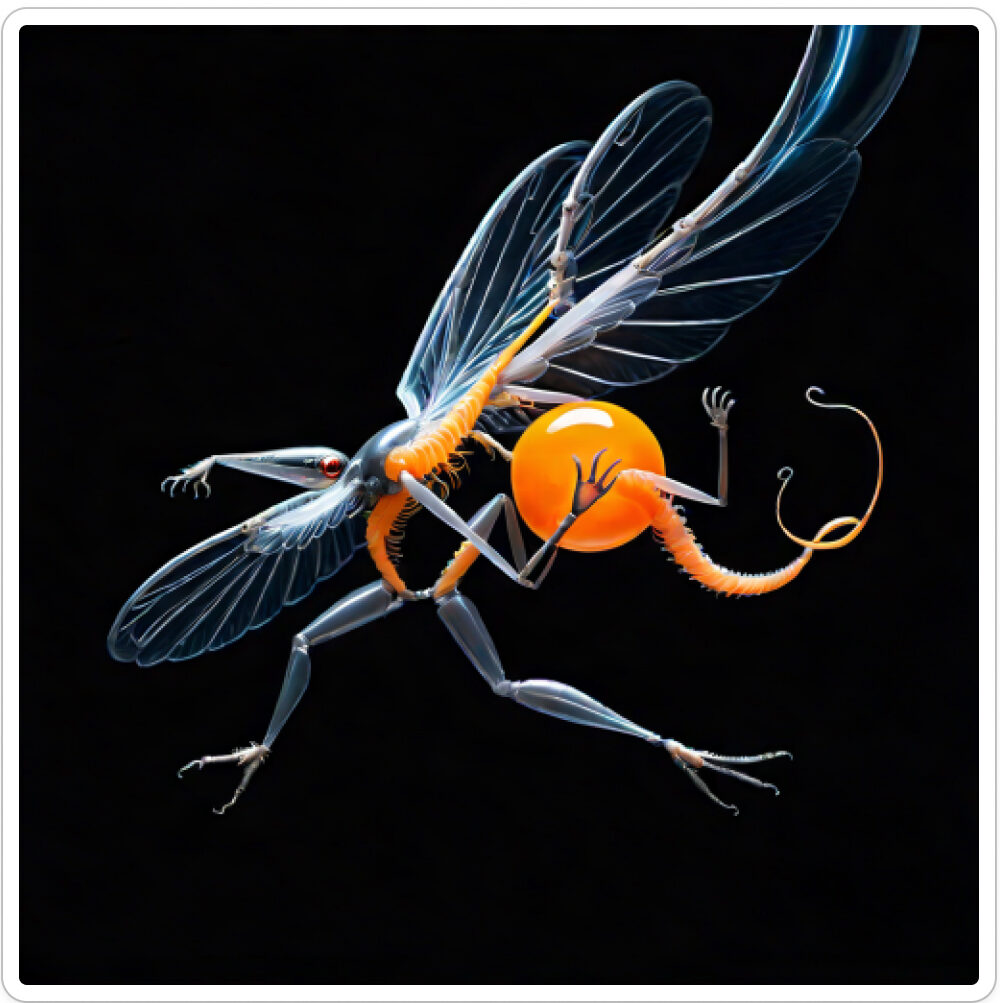 Photo d'une bestiole qui a évolué dans un projet de paléonthologie propective artistique, du sculpteur français et artiste numérique Fred Naud