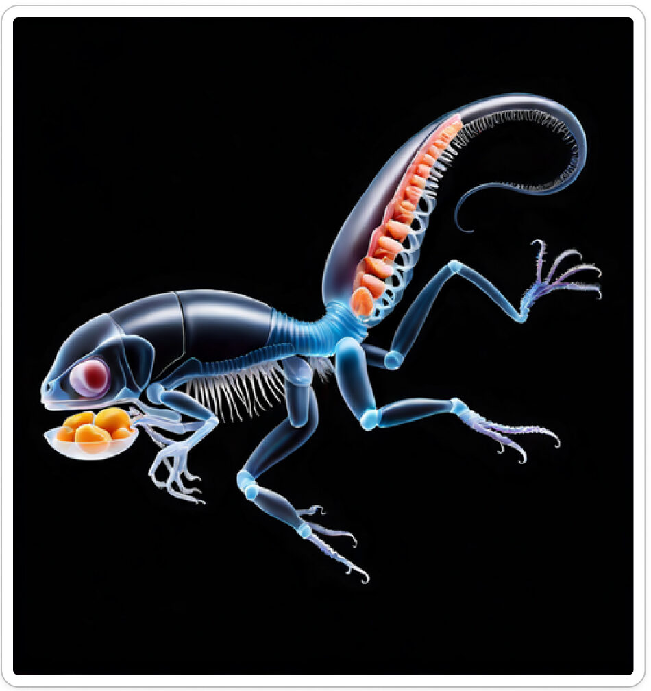 Photo d'une bestiole qui a évolué dans un projet de paléonthologie propective artistique, du sculpteur français et artiste numérique Fred Naud