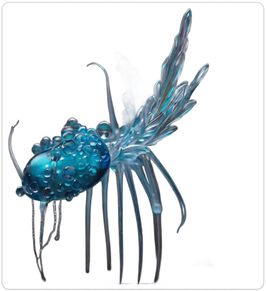 Photo d'une bestiole qui a évolué dans un projet de paléonthologie propective artistique, du sculpteur français et artiste numérique Fred Naud