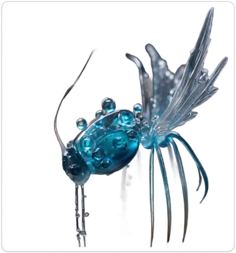 Photo d'une bestiole qui a évolué dans un projet de paléonthologie propective artistique, du sculpteur français et artiste numérique Fred Naud