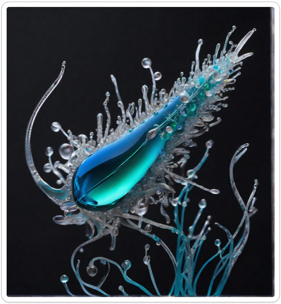 Photo d'une bestiole qui a évolué dans un projet de paléonthologie propective artistique, du sculpteur français et artiste numérique Fred Naud