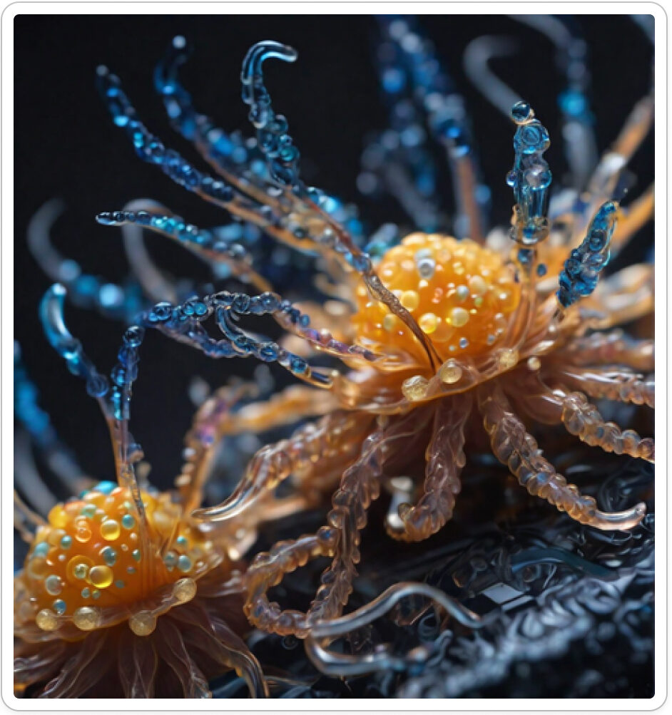 Photo d'une bestiole qui a évolué dans un projet de paléonthologie propective artistique, du sculpteur français et artiste numérique Fred Naud