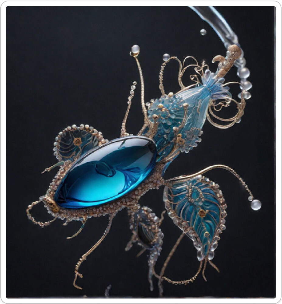 Photo d'une bestiole qui a évolué dans un projet de paléonthologie propective artistique, du sculpteur français et artiste numérique Fred Naud