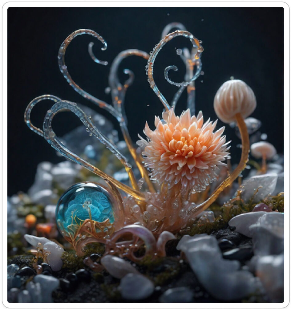 Photo d'une bestiole qui a évolué dans un projet de paléonthologie propective artistique, du sculpteur français et artiste numérique Fred Naud