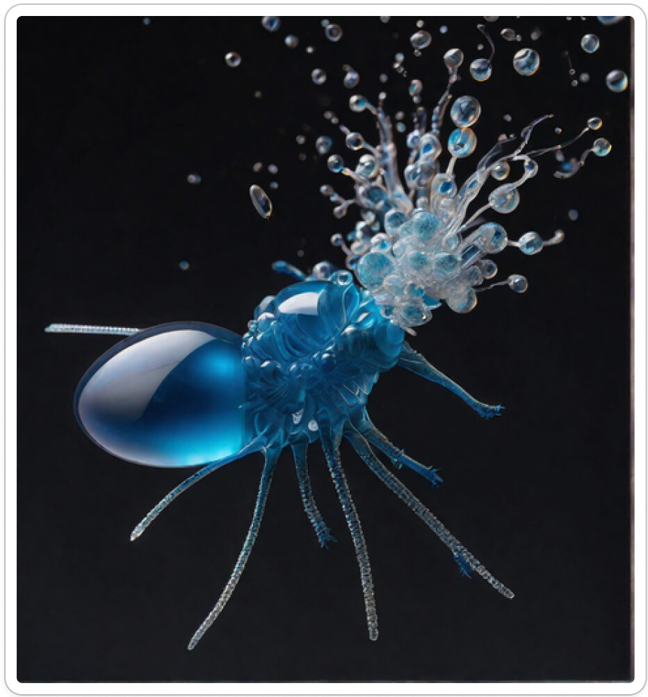 Photo d'une bestiole qui a évolué dans un projet de paléonthologie propective artistique, du sculpteur français et artiste numérique Fred Naud
