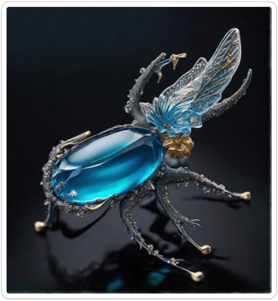 Photo d'une bestiole qui a évolué dans un projet de paléonthologie propective artistique, du sculpteur français et artiste numérique Fred Naud