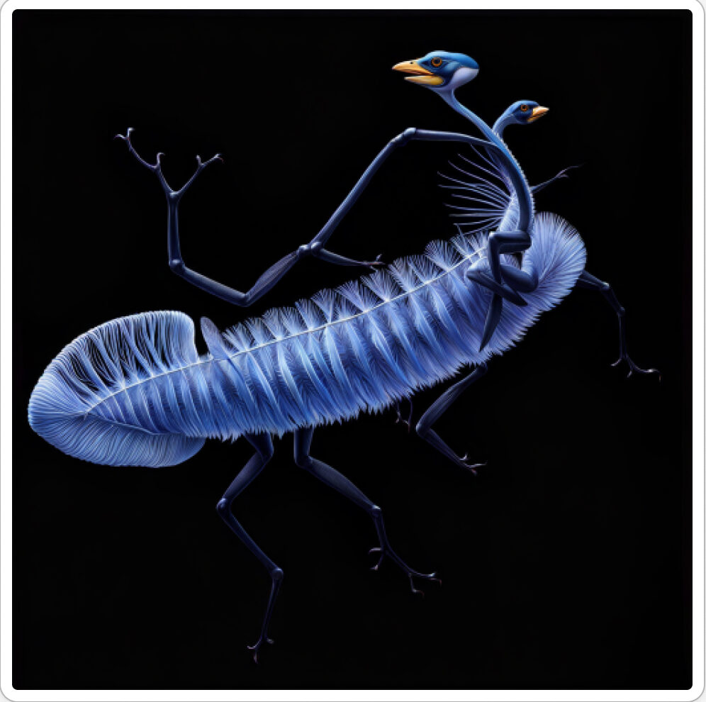 Image d'une bestiole qui a évoluée dans le projet artistique de paléonthologie propective, du sculpteur français et artiste numérique Fred Naud