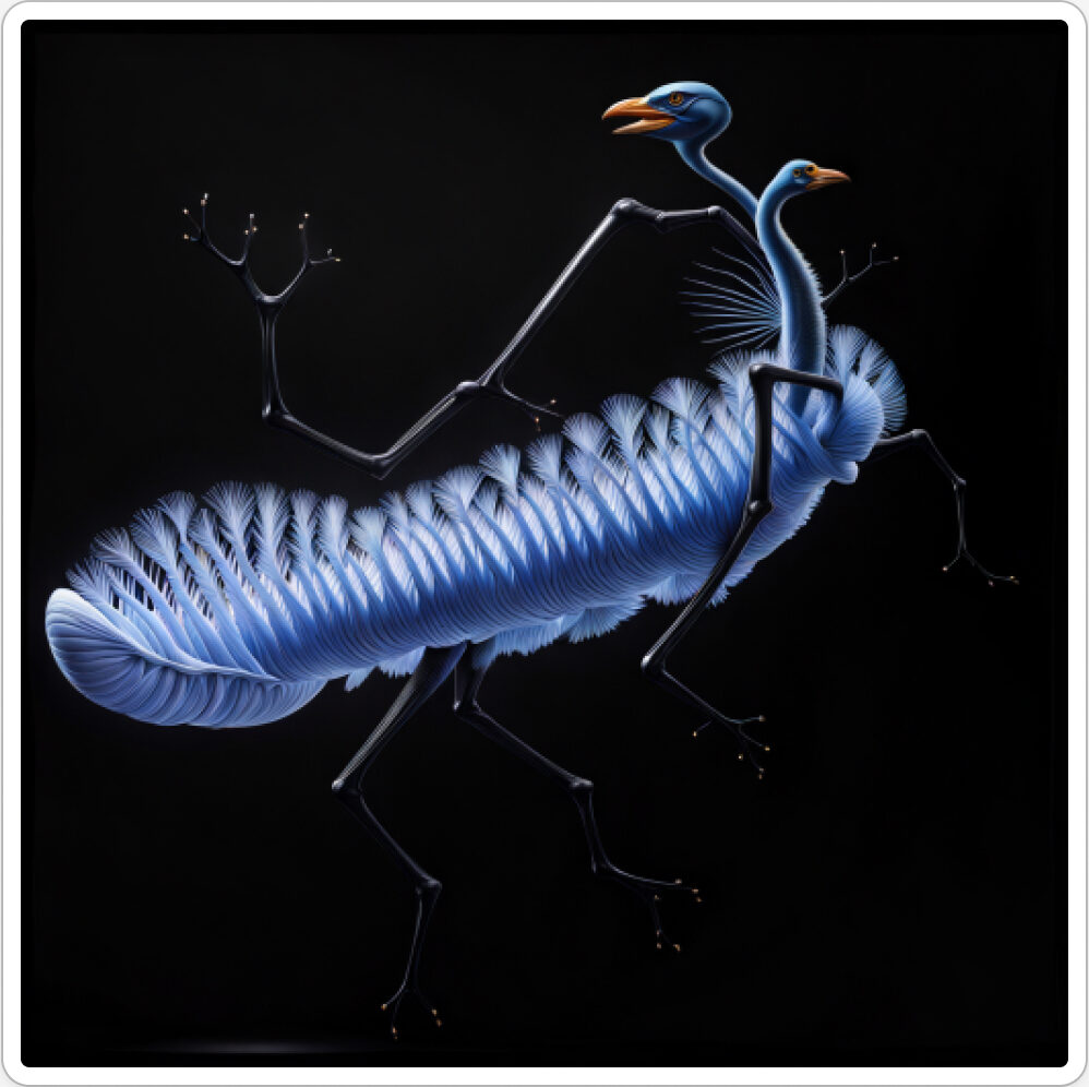 Image d'une bestiole qui a évoluée dans le projet artistique de paléonthologie propective, du sculpteur français et artiste numérique Fred Naud