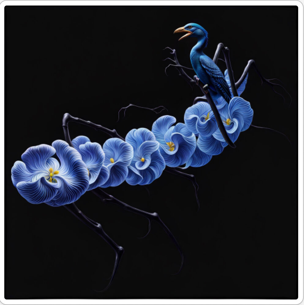 Image d'une bestiole qui a évoluée dans le projet artistique de paléonthologie propective, du sculpteur français et artiste numérique Fred Naud