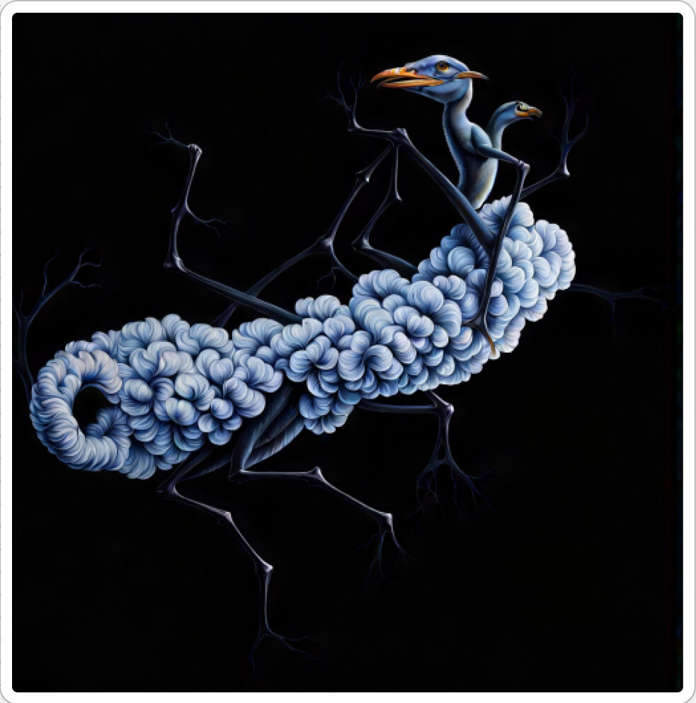 Image d'une bestiole qui a évoluée dans le projet artistique de paléonthologie propective, du sculpteur français et artiste numérique Fred Naud