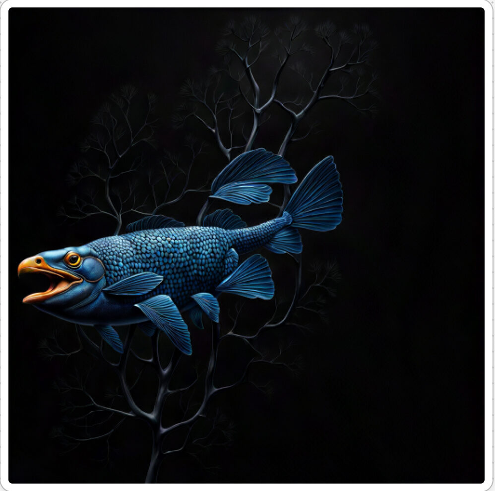 Image d'une bestiole qui a évoluée dans le projet artistique de paléonthologie propective, du sculpteur français et artiste numérique Fred Naud