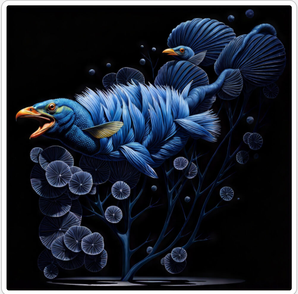 Image d'une bestiole qui a évoluée dans le projet artistique de paléonthologie propective, du sculpteur français et artiste numérique Fred Naud