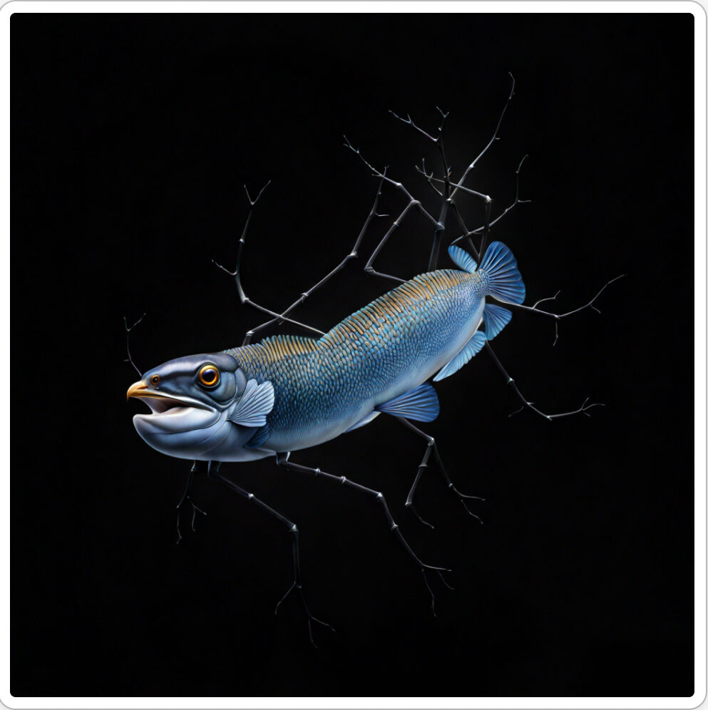 Image d'une bestiole qui a évoluée dans le projet artistique de paléonthologie propective, du sculpteur français et artiste numérique Fred Naud