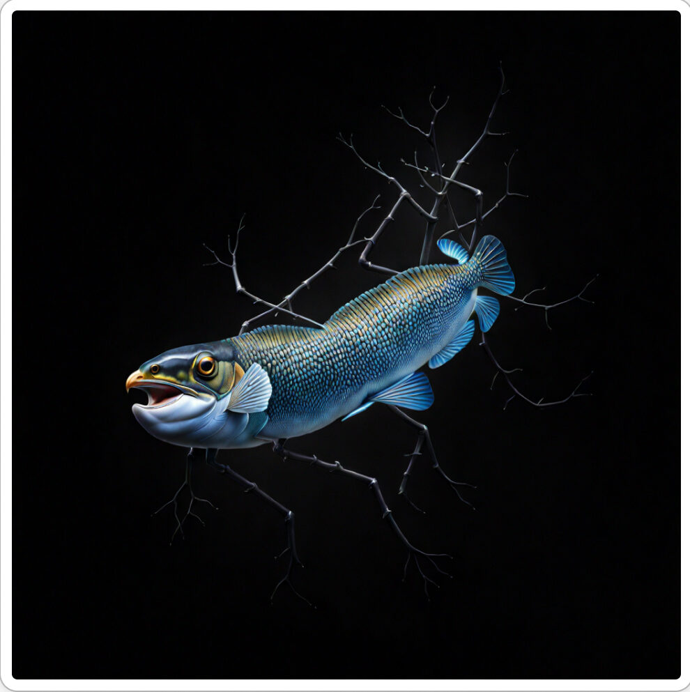 Image d'une bestiole qui a évoluée dans le projet artistique de paléonthologie propective, du sculpteur français et artiste numérique Fred Naud