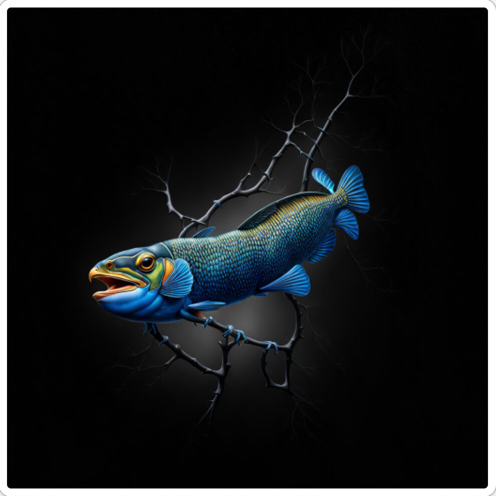 Image d'une bestiole qui a évoluée dans le projet artistique de paléonthologie propective, du sculpteur français et artiste numérique Fred Naud