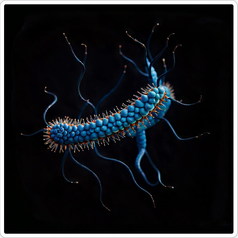 Image d'une bestiole qui a évoluée dans le projet artistique de paléonthologie propective, du sculpteur français et artiste numérique Fred Naud
