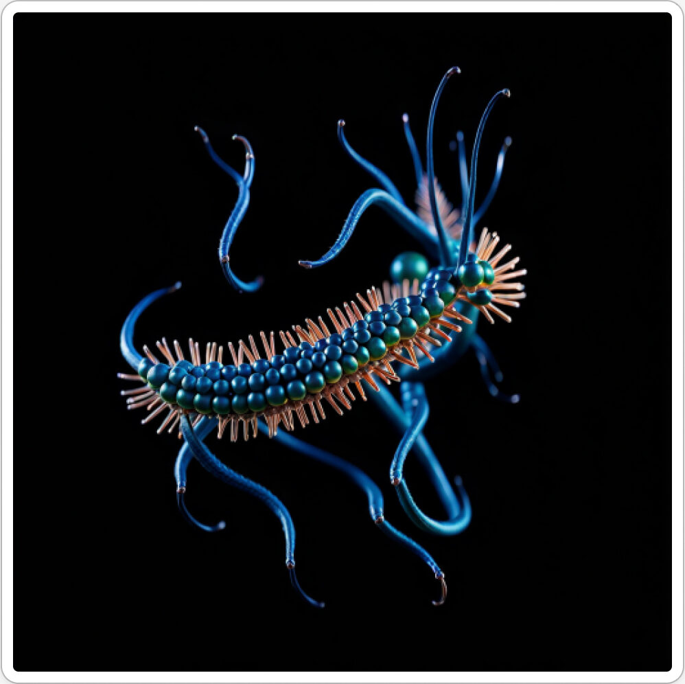 Image d'une bestiole qui a évoluée dans le projet artistique de paléonthologie propective, du sculpteur français et artiste numérique Fred Naud