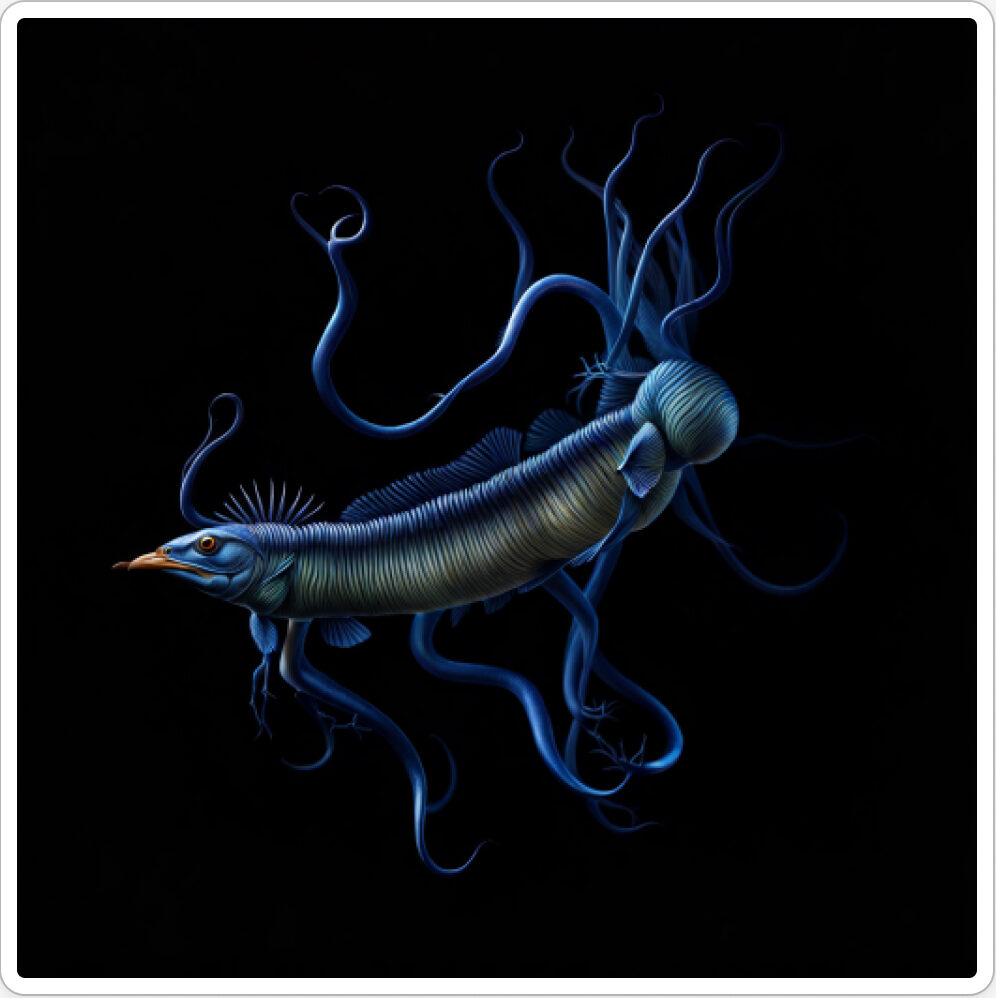 Image d'une bestiole qui a évoluée dans le projet artistique de paléonthologie propective, du sculpteur français et artiste numérique Fred Naud