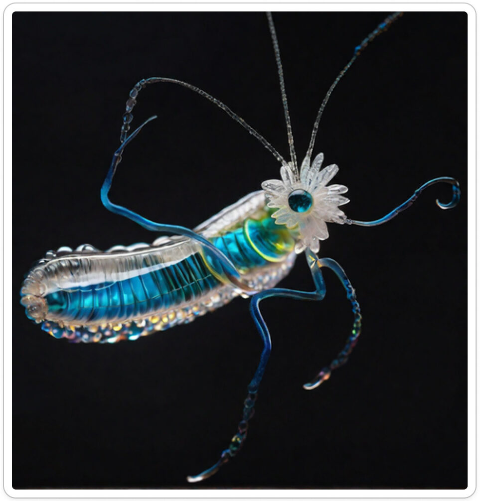 Photo d'une bestiole qui a évolué dans un projet de paléonthologie propective artistique, du sculpteur français et artiste numérique Fred Naud