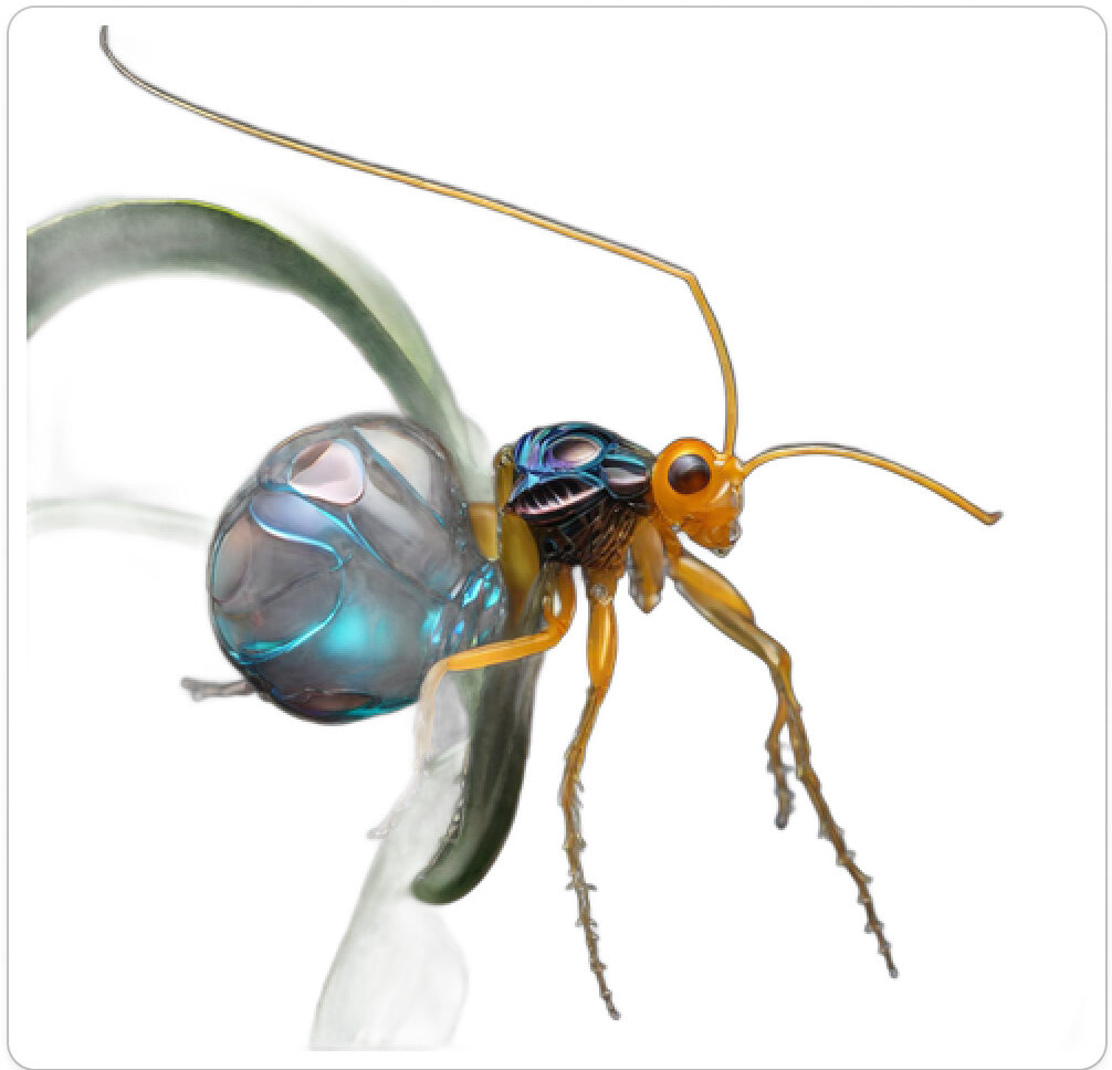 Photo d'une bestiole qui a évolué dans un projet de paléonthologie propective artistique, du sculpteur français et artiste numérique Fred Naud