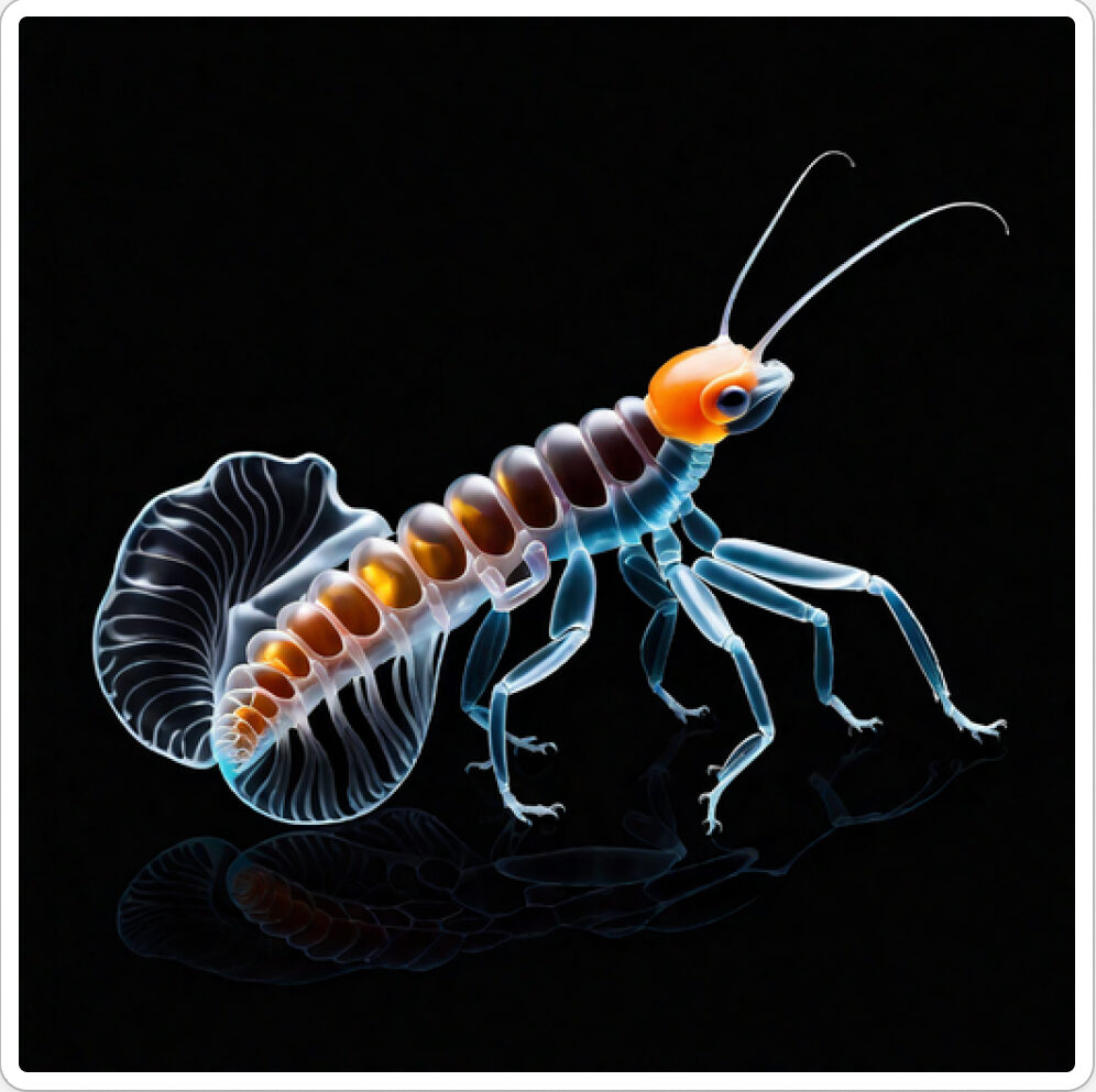 Photo d'une bestiole qui a évolué dans un projet de paléonthologie propective artistique, du sculpteur français et artiste numérique Fred Naud