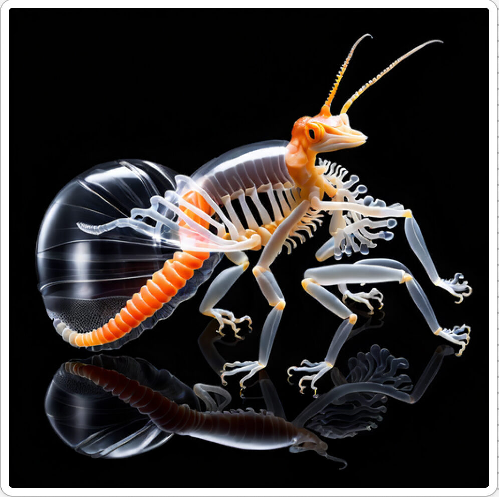 Photo d'une bestiole qui a évolué dans un projet de paléonthologie propective artistique, du sculpteur français et artiste numérique Fred Naud