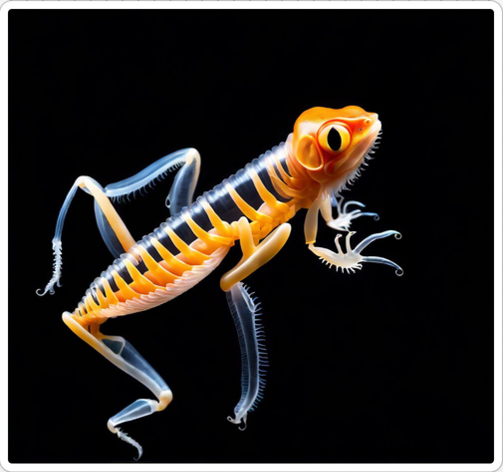 Photo d'une bestiole qui a évolué dans un projet de paléonthologie propective artistique, du sculpteur français et artiste numérique Fred Naud