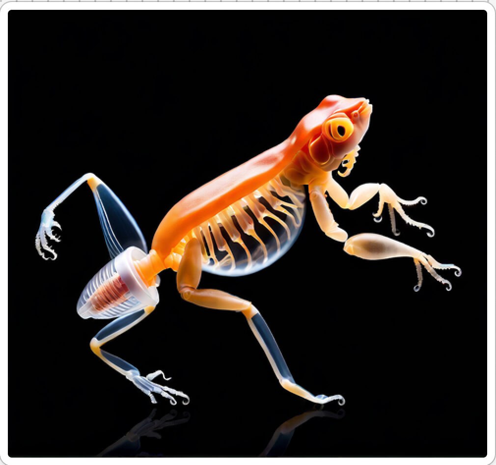 Photo d'une bestiole qui a évolué dans un projet de paléonthologie propective artistique, du sculpteur français et artiste numérique Fred Naud