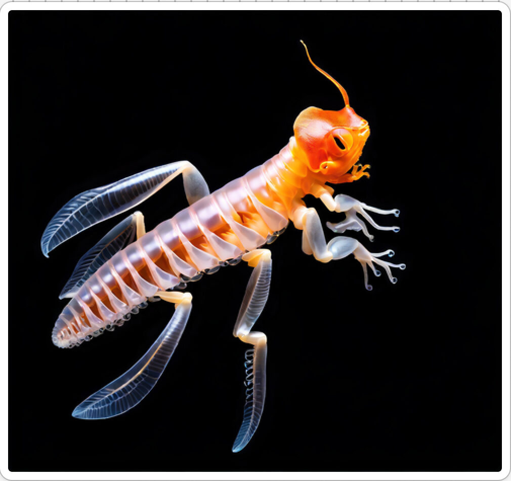 Photo d'une bestiole qui a évolué dans un projet de paléonthologie propective artistique, du sculpteur français et artiste numérique Fred Naud