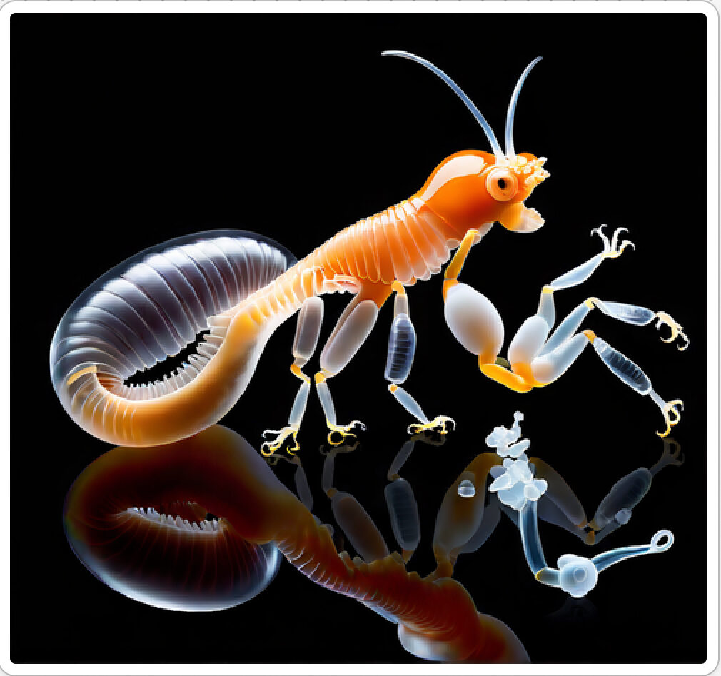 Photo d'une bestiole qui a évolué dans un projet de paléonthologie propective artistique, du sculpteur français et artiste numérique Fred Naud