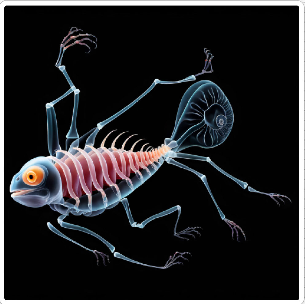 Photo d'une bestiole qui a évolué dans un projet de paléonthologie propective artistique, du sculpteur français et artiste numérique Fred Naud