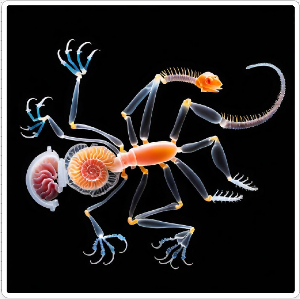 Photo d'une bestiole qui a évolué dans un projet de paléonthologie propective artistique, du sculpteur français et artiste numérique Fred Naud