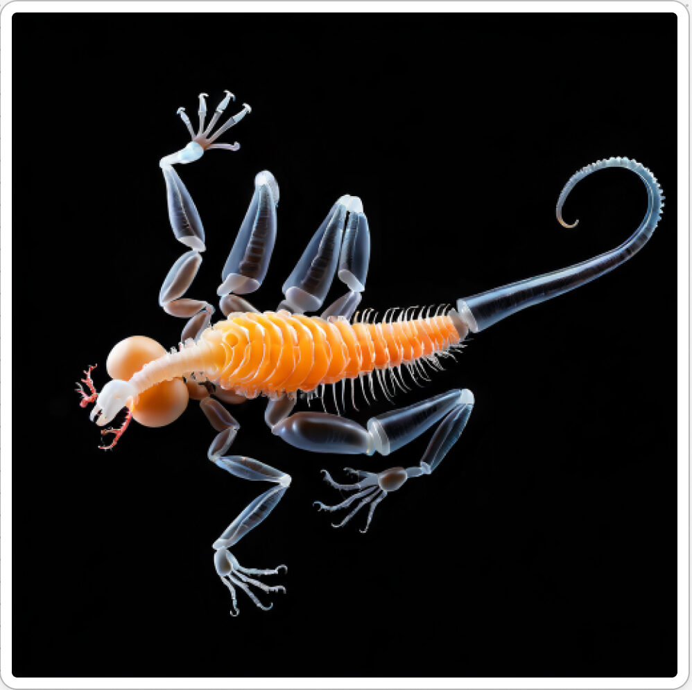 Photo d'une bestiole qui a évolué dans un projet de paléonthologie propective artistique, du sculpteur français et artiste numérique Fred Naud