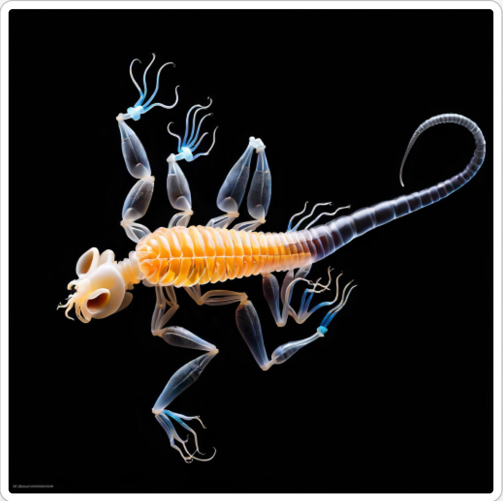 Photo d'une bestiole qui a évolué dans un projet de paléonthologie propective artistique, du sculpteur français et artiste numérique Fred Naud
