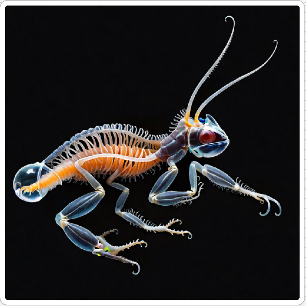 Photo d'une bestiole qui a évolué dans un projet de paléonthologie propective artistique, du sculpteur français et artiste numérique Fred Naud